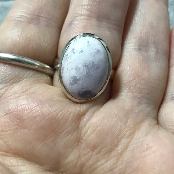 New Sterling Silver Adjustable Purple Genuine Utah Tiffany Stone Ring Size 9 Gem - Picture 7 of 13